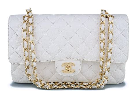 chanel white classic bag|chanel classic flap bag medium.